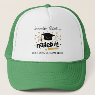 Funny Afstudeerder 2023 Nailed IT Personalized Afs Trucker Pet