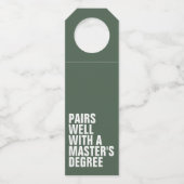 Funny afstudeerder school afstuderen master's degr flessenhanger (Voorkant)