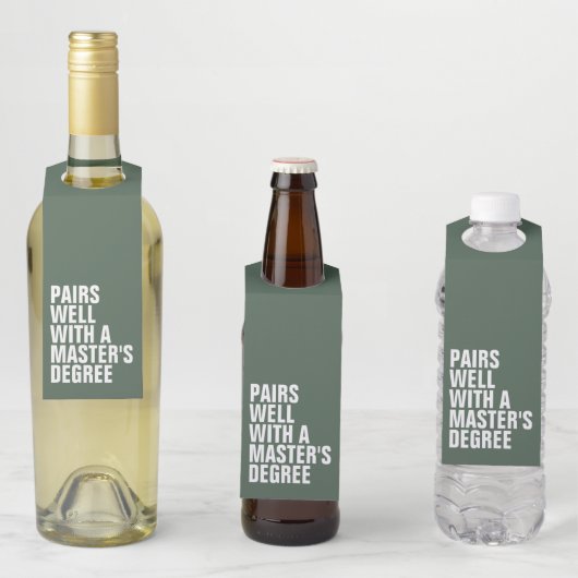 Funny afstudeerder school afstuderen master's degr flessenhanger (In situ)