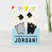 Funny Afstuderen Cats Kaart (Voorkant)