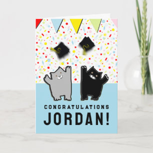 Funny Afstuderen Cats Kaart