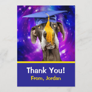 Funny Afstuderen Dog Wearing Pet Aankondiging