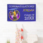 Funny Afstuderen Dog Wearing Pet Spandoek (Insitu)