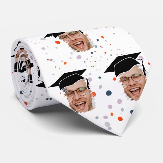 Funny Afstuderen Foto Stropdas (Opgerold)