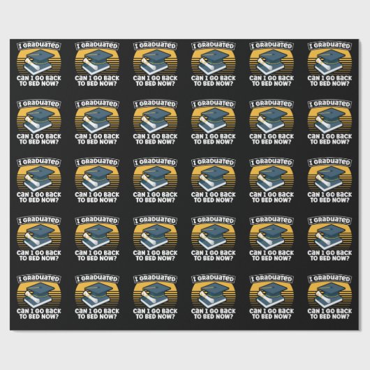 Funny Afstuderen Humor Lazy Student Sleepy Cadeaupapier (Vlak)