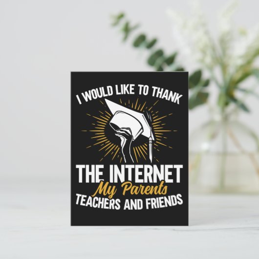 Funny Afstuderen Joke Afstuderen Sarcastische stud Briefkaart (Staand voorkant)