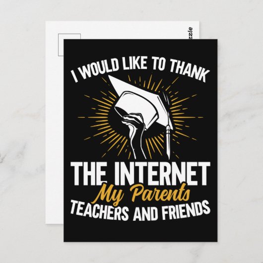 Funny Afstuderen Joke Afstuderen Sarcastische stud Briefkaart (Voorkant / Achterkant)