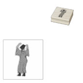 Funny Afstuderen Jumping of Dancing Rubberstempel (Gestempeld)