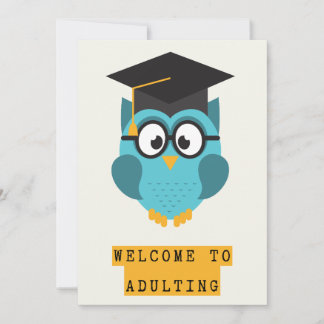 Funny Afstuderen Kaart Adulting humor