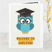 Funny Afstuderen Kaart Adulting humor (Gele Bloem)