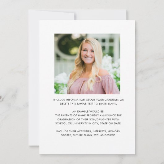 Funny Afstuderen MIJN CLASS GOODBYE 6 Foto Aankondiging (Achterkant)