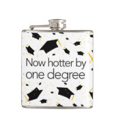 Funny afstuderen nu warmer met één graad - Flask Heupfles (Voorkant)