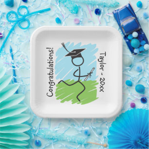 Funny Afstuderen Runner © - Land oversteken, spoor Papieren Bordje