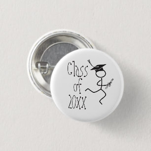 Funny Afstuderen Runner © - Land oversteken, spoor Ronde Button 3,2 Cm