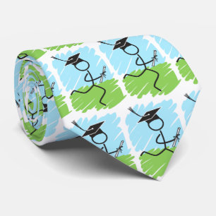 Funny Afstuderen Runner © - Land oversteken, spoor Stropdas