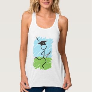 Funny Afstuderen Runner © - Land oversteken, spoor Tanktop