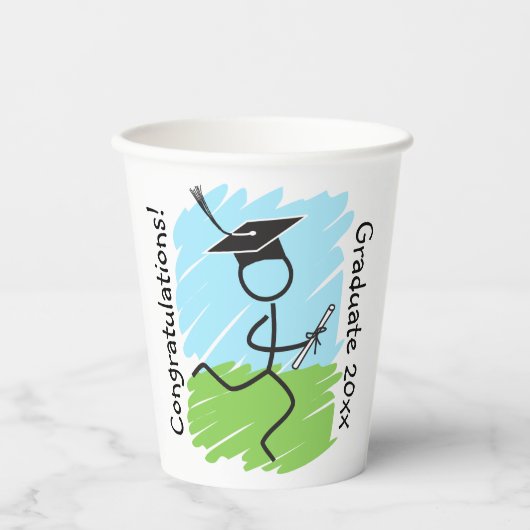 Funny Afstuderen Runner © Paper Cups Papieren Bekers (Voorkant)