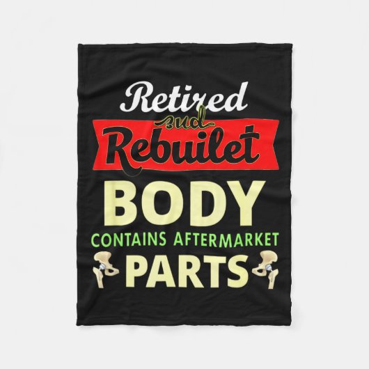 Funny After Hip Surgery Recovery Bionic Hip Replac Fleece Deken (Voorkant)