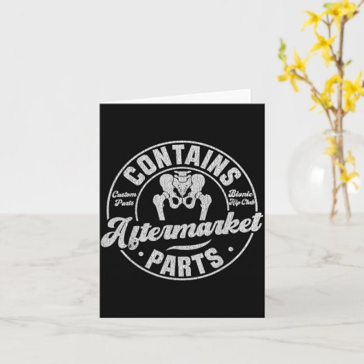 Funny After Hip Surgery Recovery Bionic Hip Replac Kaart (Gele Bloem)