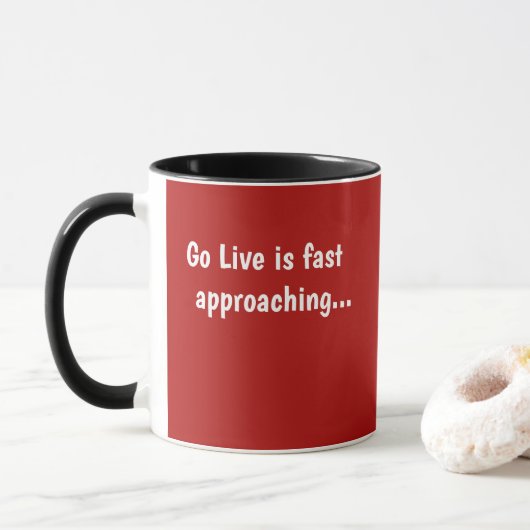 Funny Agile Project Manager Mok Live Quote Gift (Met donut)