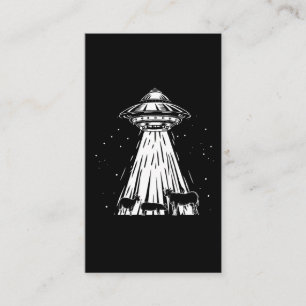 Funny Agriculture Alien Cows UFO Abduction Farmer Visitekaartje