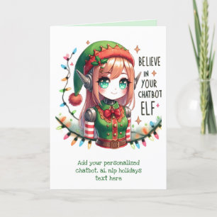 Funny Ai Chatbot Elf Carte de voeux Entreprise