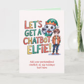 Funny Ai Chatbot Elf Carte de voeux Entreprise (Devant)