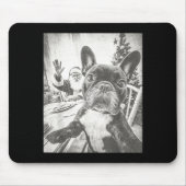 Funny Ai French Bulldog Selfie With Santa Claus Ch Muismat (Voorkant)