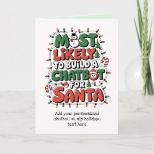 Funny Ai Santa Chatbot Wenskaart Corporate Feestdagen Kaart