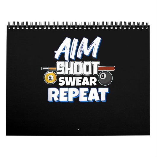 Funny Aim Pool Player Gift Billiard Balls Kalender (Hoes)
