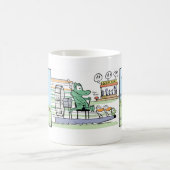 Funny Air Boating Croc Comic Mok (Center)