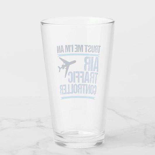 Funny Air Traffic Controller Glas (Achterkant)