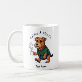 Funny Airedale Terrier Dog Business Suit Coffee  Koffiemok