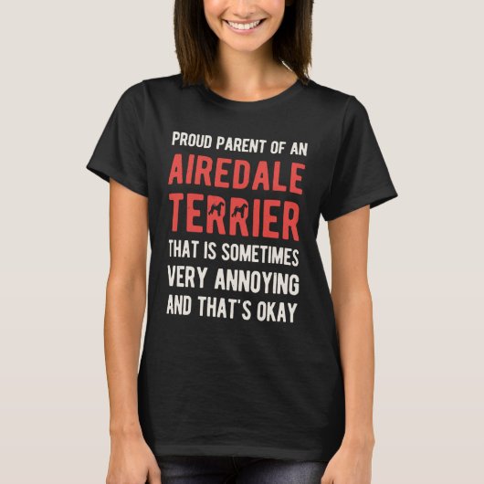 Funny Airedale Terrier T-shirt (Voorkant)