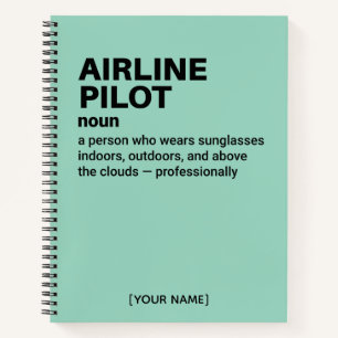 Funny Airline Pilot Definition Carnet cadeau