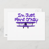 Funny Airplane Briefkaart (Voorkant / Achterkant)