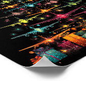 Funny Airplanes Christmas Tree Graphic Air Planes  Poster (Hoek)