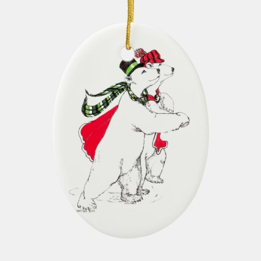 Funny Alaska Wildlife Ornament voor kerstmis (Voorkant)