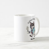 Funny Alaskan Klee Kai Business Suit Coffee Koffiemok (Voorkant rechts)