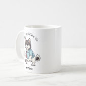 Funny Alaskan Klee Kai Business Suit Coffee Koffiemok (Voorkant links)