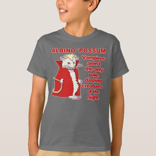 Funny Albino Possum Vampire Animal T-shirt (Voorkant)