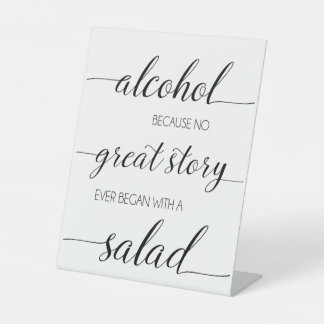 Funny Alcohol Bar Pedestal Sign Reclamebord Met Voetstuk