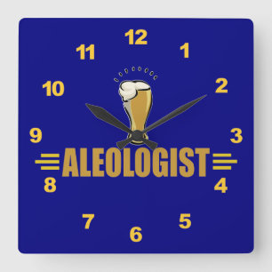 Funny Ale en Beer Vierkante Klok