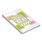 Funny alfabet, bloemalfabet, alfabet notitieboek (Rechterzijde)