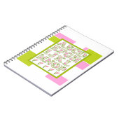 Funny alfabet, bloemalfabet, alfabet notitieboek (Linkerzijde)