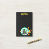 FUNNY ALIEN BLACK GRAPHIC POST-IT VERTICAL NOTEPAD POST-IT® NOTES (Op bureau)