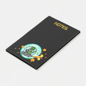 FUNNY ALIEN BLACK GRAPHIC POST-IT VERTICAL NOTEPAD POST-IT® NOTES (Schuin)