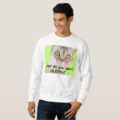 Funny Alien Cat sarcastisch aangepaste offerte man Trui (Voorkant volledig)