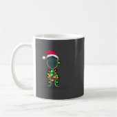 Funny Alien Christmas Graphics Lights Lover Extrat Koffiemok (Links)