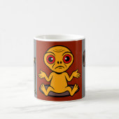 Funny Alien Gym Mug – 3-Panel Cartoon Workout  (Centre)